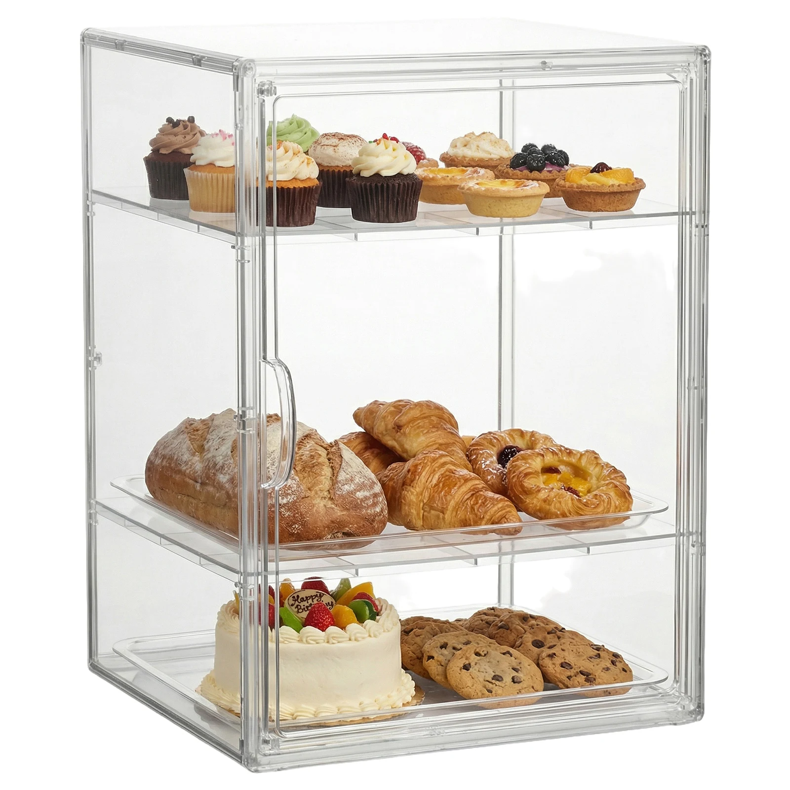 

DIY Clear Storage Drawers Adjustable Figurines Display Case Large Capacity for Dressing Table/Vanity/Bathroom/Under Sink