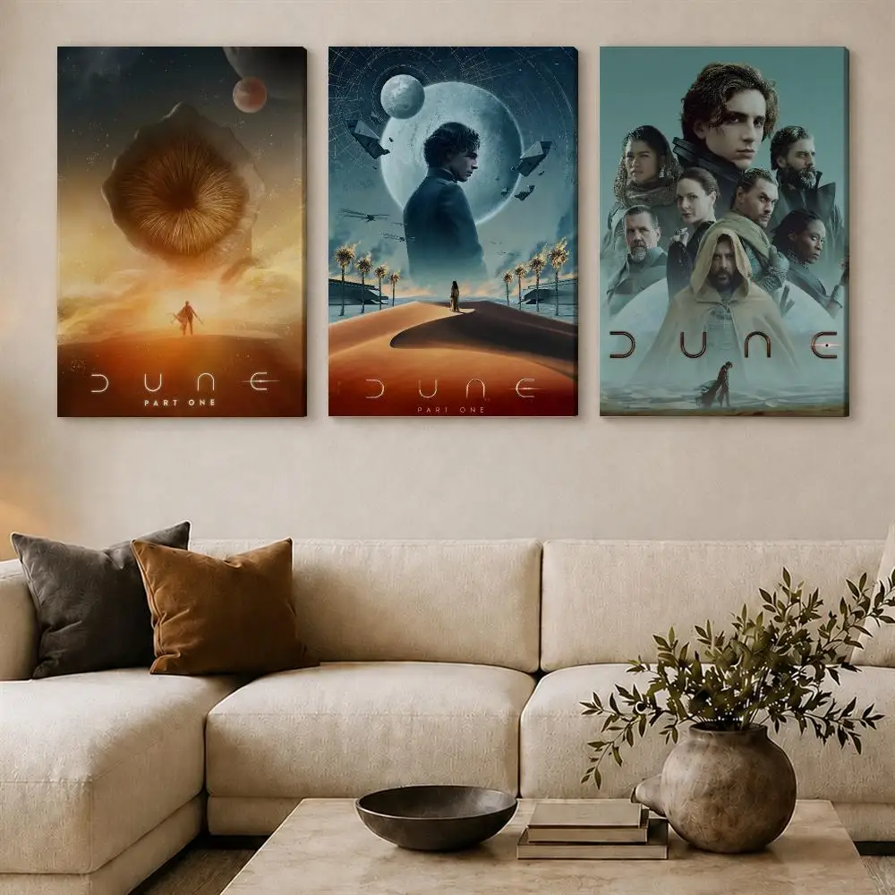 Classic Movie D-Dune Painting Calligraphy Framed Canvas Wall Art Gallery Wrapped Ready To Hang Living Room Bedroom Home Decor