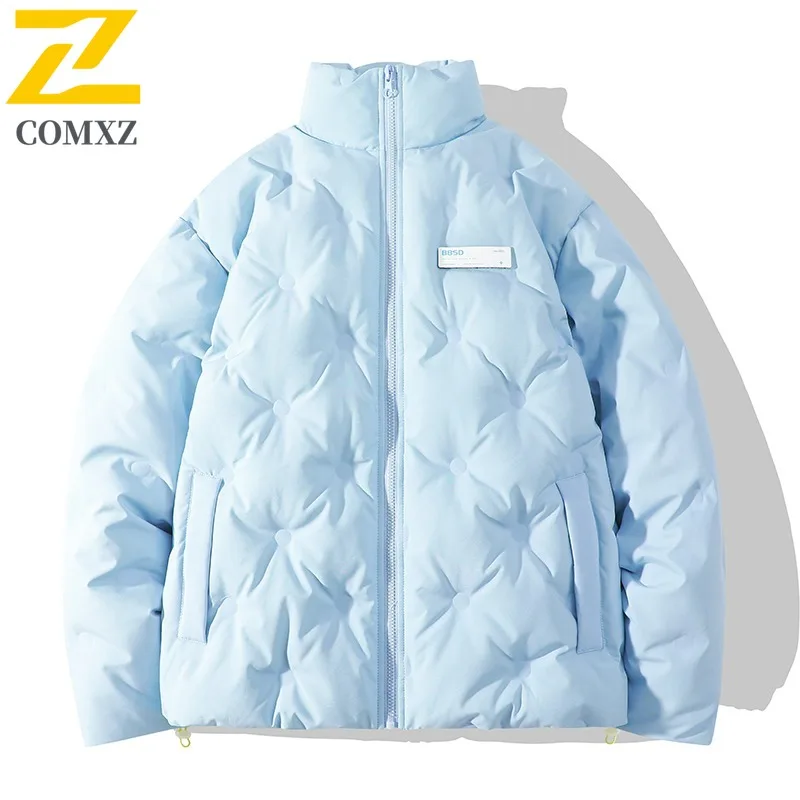 

COMXZ Мужская куртка-пуховик с решетчатым дизайном 90-процентный белый утиный пух, теплая пуховая уличная одежда, модное легкое зимнее пальто
