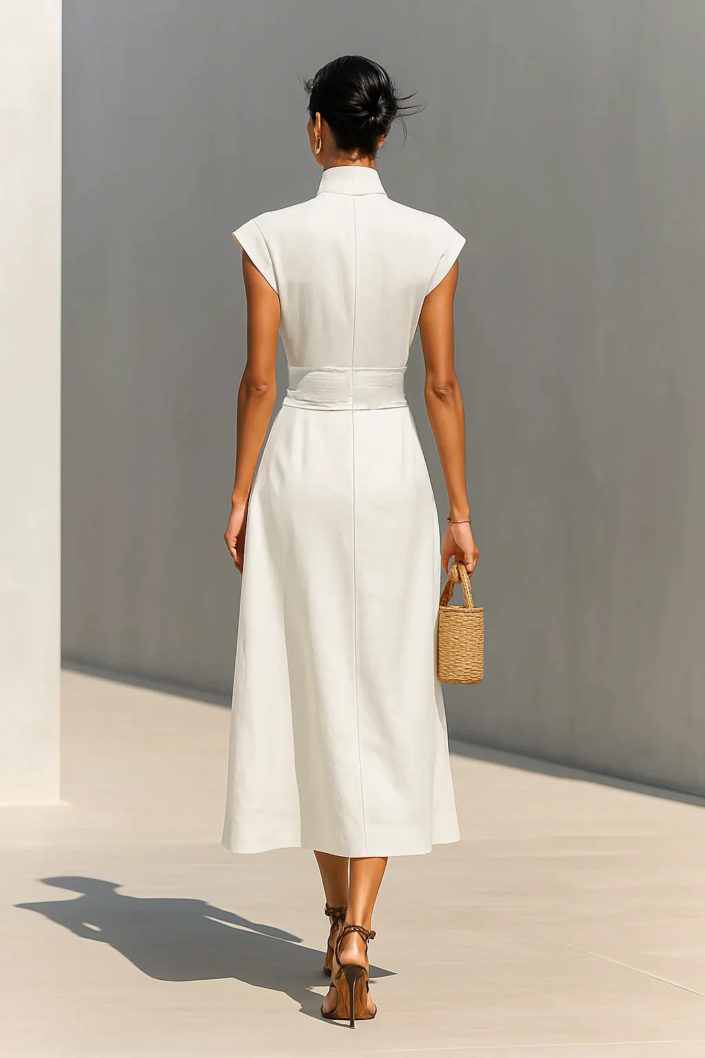 Customized Stand Up Collar Sleeveless Evening Gown with High Waist and Wide Legs Jumpsuit Suitable for Office Daily Wear in 2026