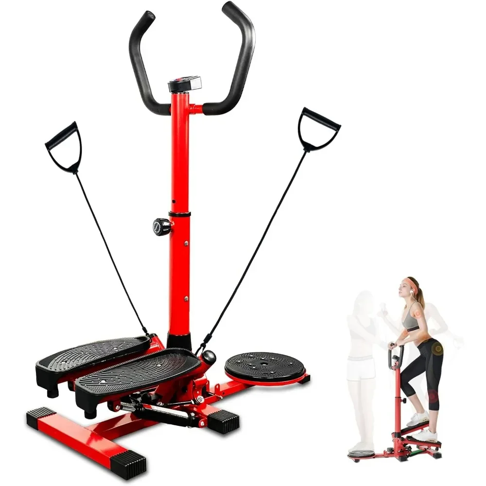 

Steppers for Exercise Stair, Walkout with Handlebar, Wisting Machine, Resistance Bands, Multi-Function Fitness Machine