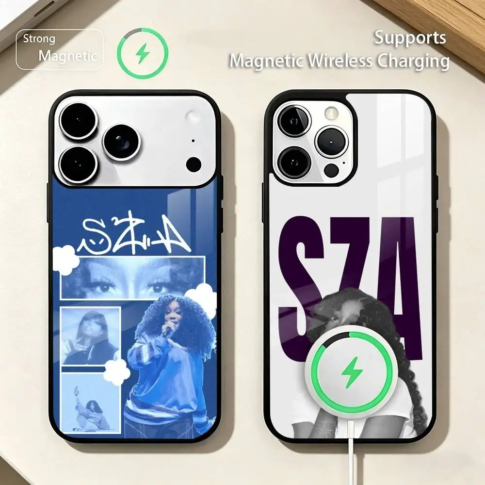 

SZA S-Singer-songwriter SOS Phone Case For iPhone17,16,15,14,13,12,11 Plus,Pro Compatible with magnetic wireless charging