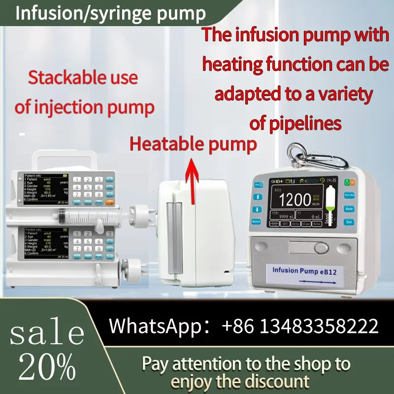 Syringe Pump Infusion pump infusion warmer Nutrition pump LCD real-time Alarm Rechargable battery（Human or Veterinary Use)