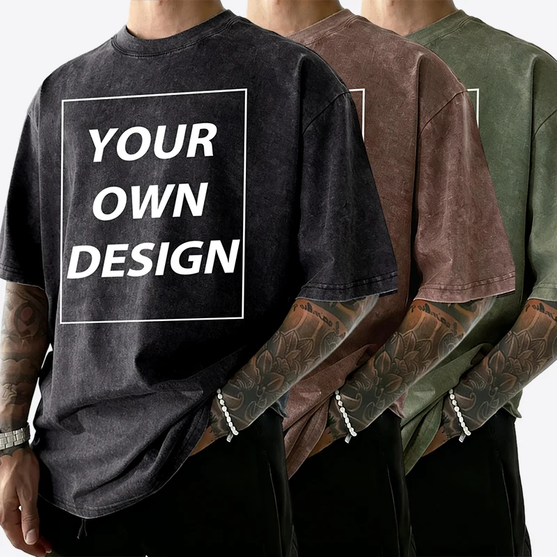 Sommerliches Vintage-T-Shirt mit personalisiertem Kurzarm-Design für Herren, individuell bedruckt, locker sitzend, Team-All-Match-Streetwear, trendiges Oberteil, weich, bequem, für Paare,