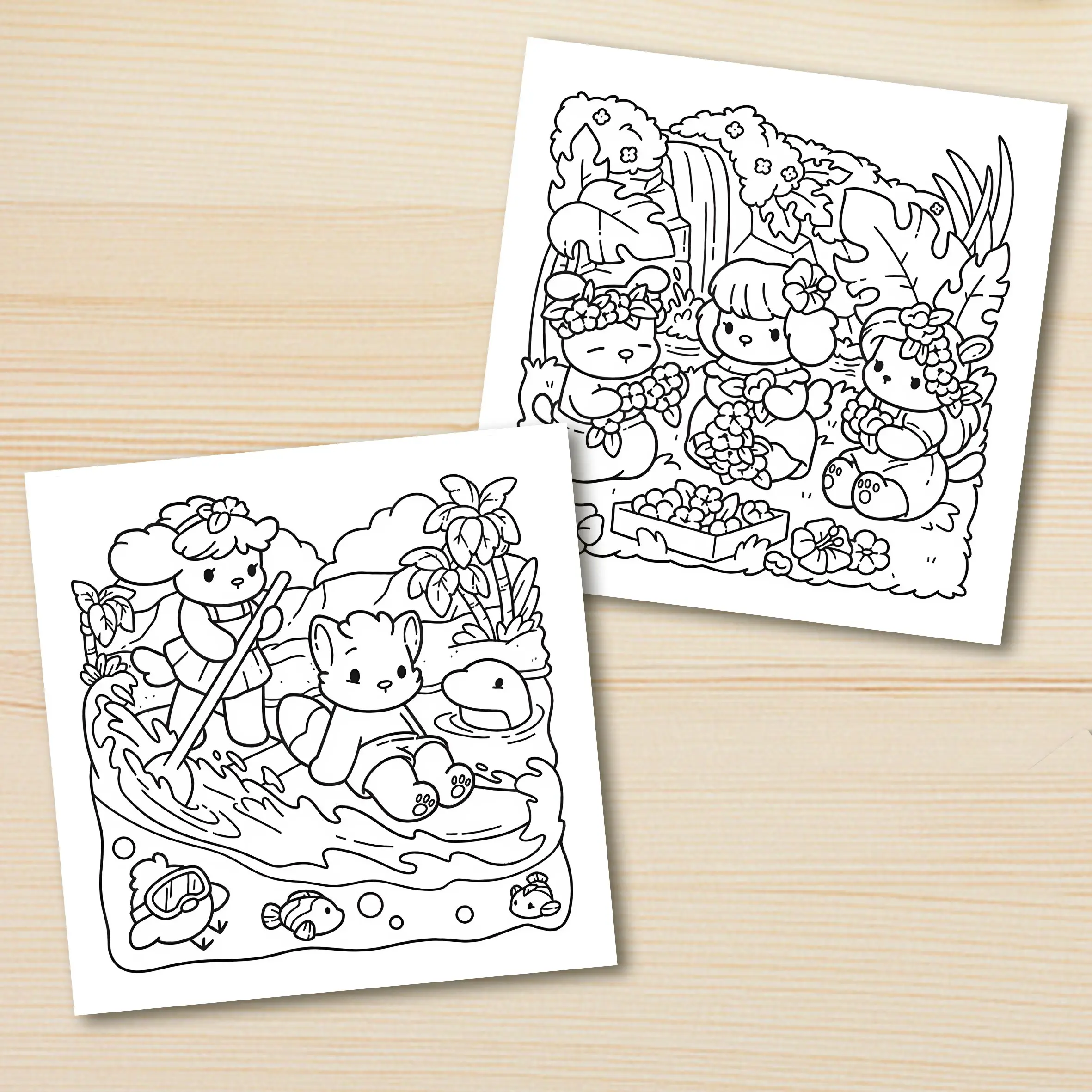 COZY VACATION 大人向けの大胆で簡単なパターンの塗り絵 かわいいお絵かきブック パーティーや誕生日に最適なギフト