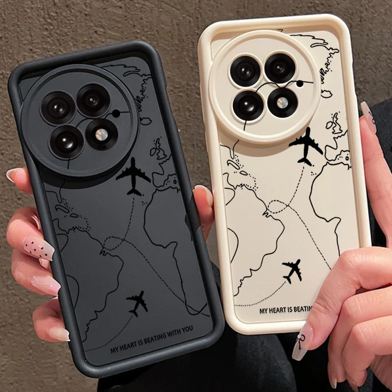 Coque de téléphone à motif de Route aérienne, étui arrière antichoc en TPU souple pour OnePlus 15 13 13T 12 13R 12R 11R 5G, pour OnePlus Nord 5 Ace 5 3 2