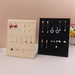 Velvet Suede Ring Earrings Organizer Ear Studs Jewelry Display Stand Holder Rack Showcase Plate Fashion Jewelry Box Case Casket