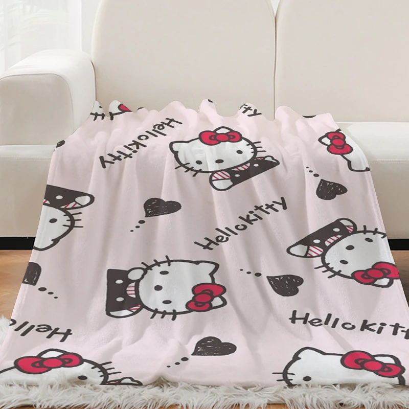 

Fluffy Soft Blankets H-Hello Kittys Nap Blanket King Size Blanket Microfiber Bedding Warm Sofa Knee Fleece Camping Custom Anime