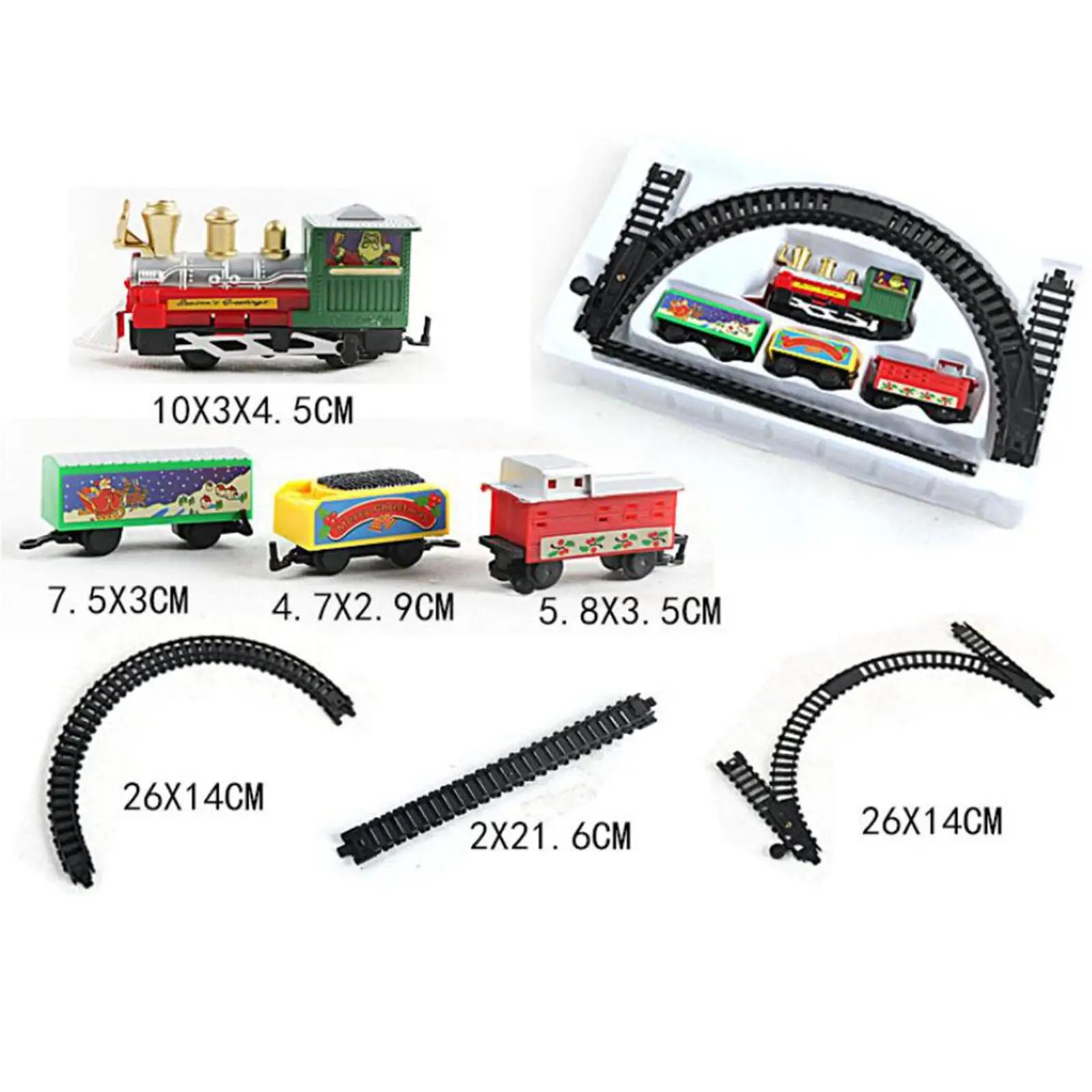 Christmas Electric Train Toy, Railway Track Set, Small Trains Track for Children