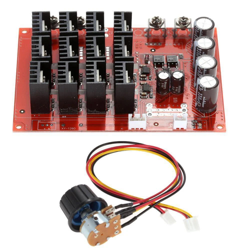 

DC 10-50V 60A Brush Motor Speed Controller Multi-motor Adjustable High Power DC Motor Controller