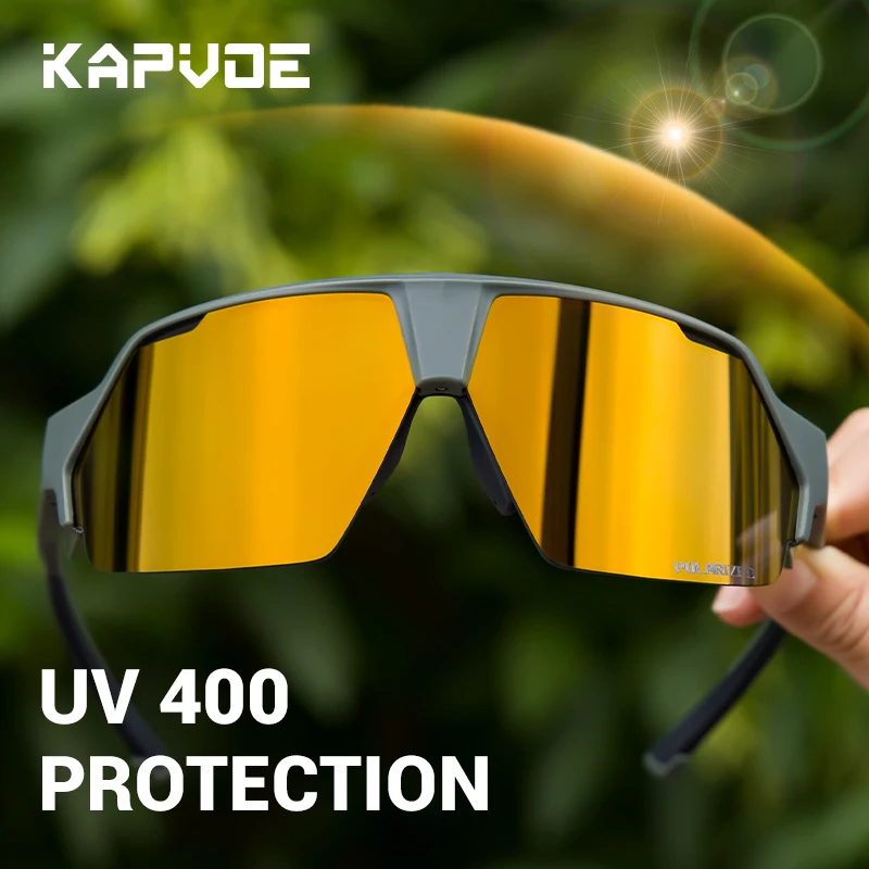 KAPVOE Outdoor Cycling Sunglasses Men Women Driving Bicycle Sports Running Eyewear Polarized Cycling UV400 Protection Glasses