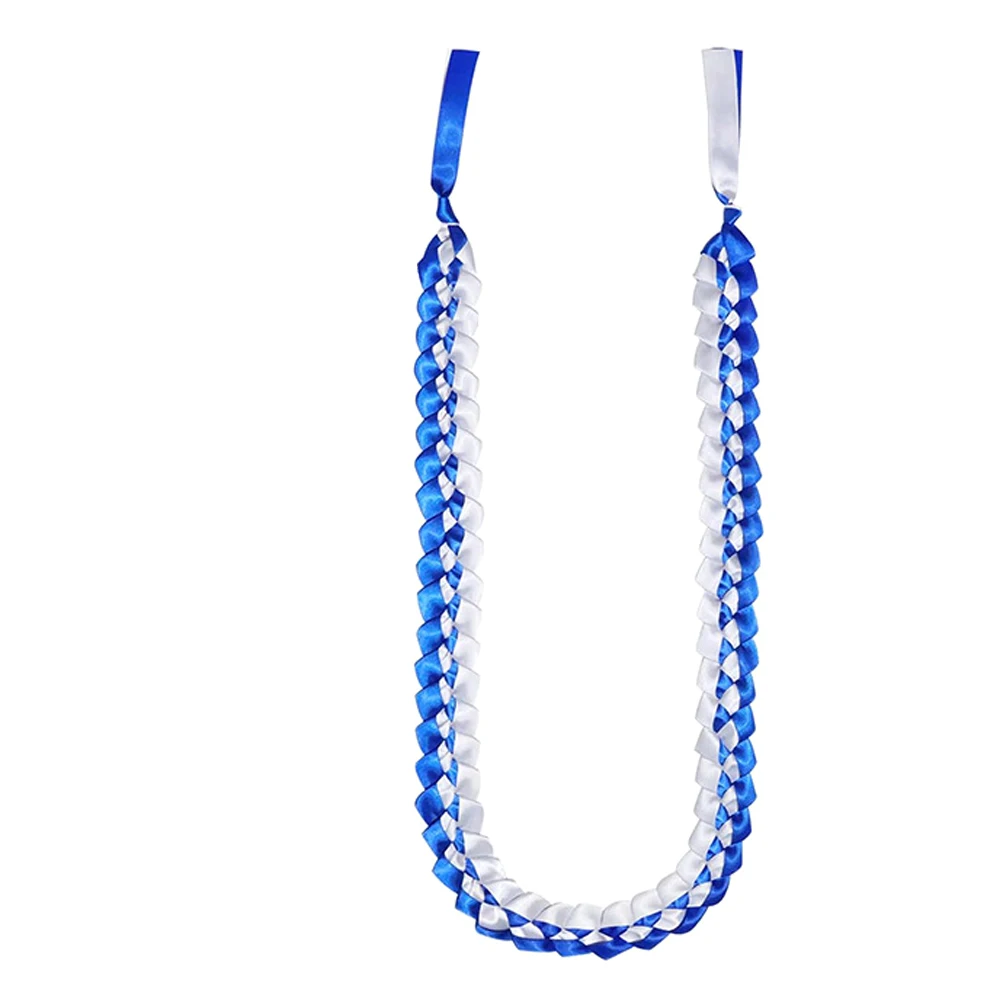 

Delicate Graduation Lei 2025 Double Layer Braided Ribbon Necklace Lightweight Durable Wearable Cord Tassel Honor Graduation Rope