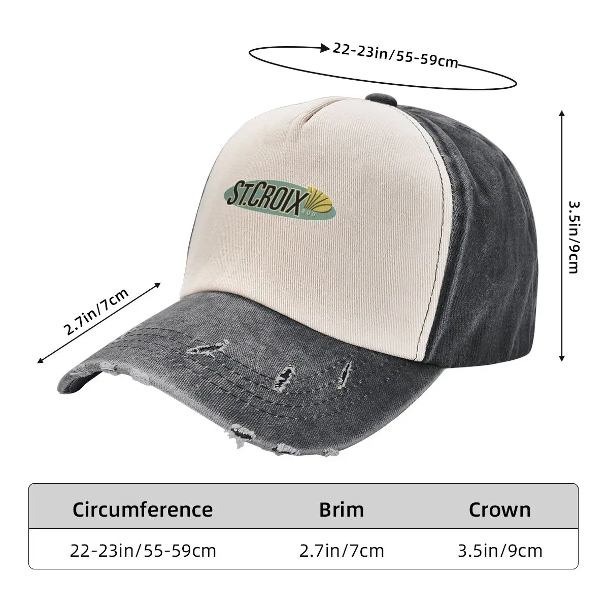 St.Croix ROD Baseball Cap Beach schwarz Herren Hüte Damen
