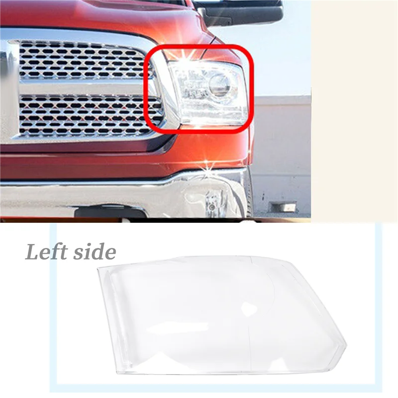 

For Dodge Ram 1500/2500/3500 2009-2018 Car Headlight Lens Cover Lampshade Front Auto Light Shell