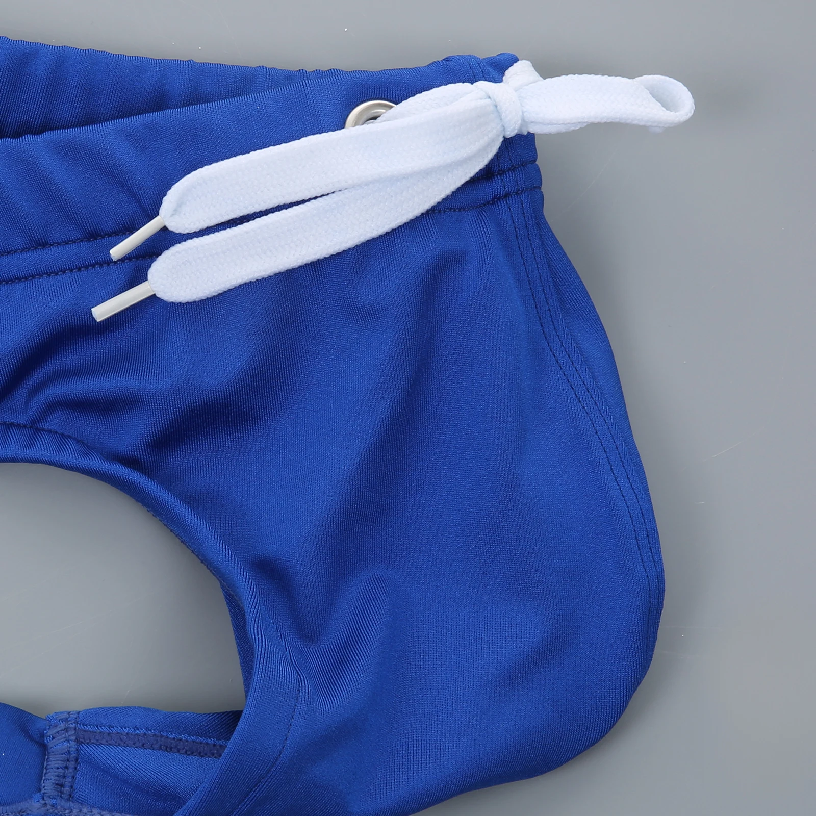 Bikini-Slip mit Kordelzug für Herren, niedrige Taille, sexy Unterwäsche, U-konvexe Unterhose, einfarbig – Detail 12