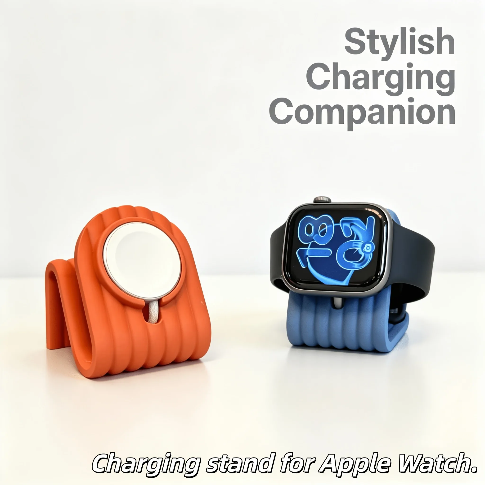 A Charging Dock for Apple Watch Featuring a Minimalist Wave Design, Compatible with for Apple Watch Series 11/10/9/8/7/6/5/4/SE