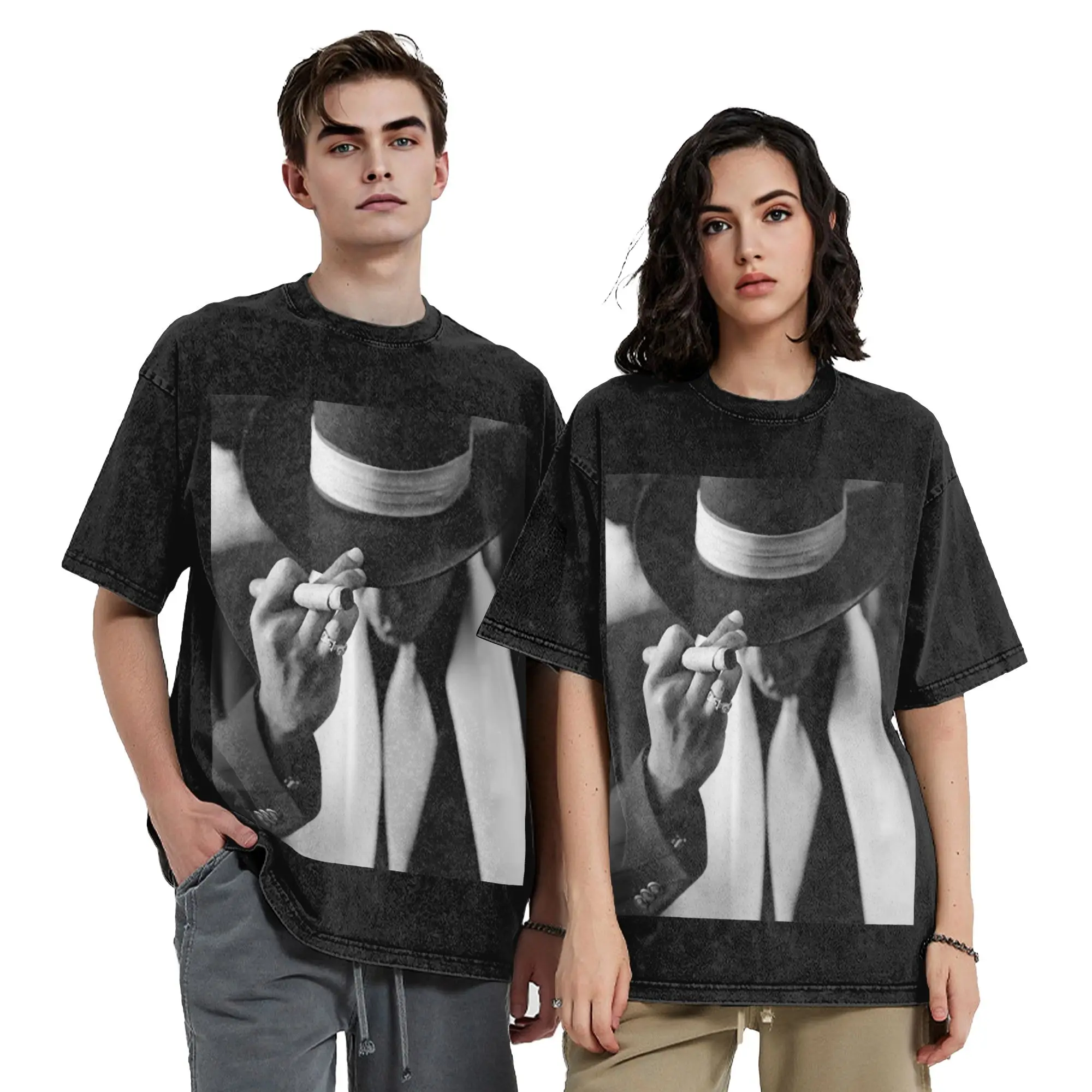 Washed T Shirt Jay Z Hip Hop Vintage T-Shirts Street  Streetwear Cotton Summer Tops Tee Shirt Men Women