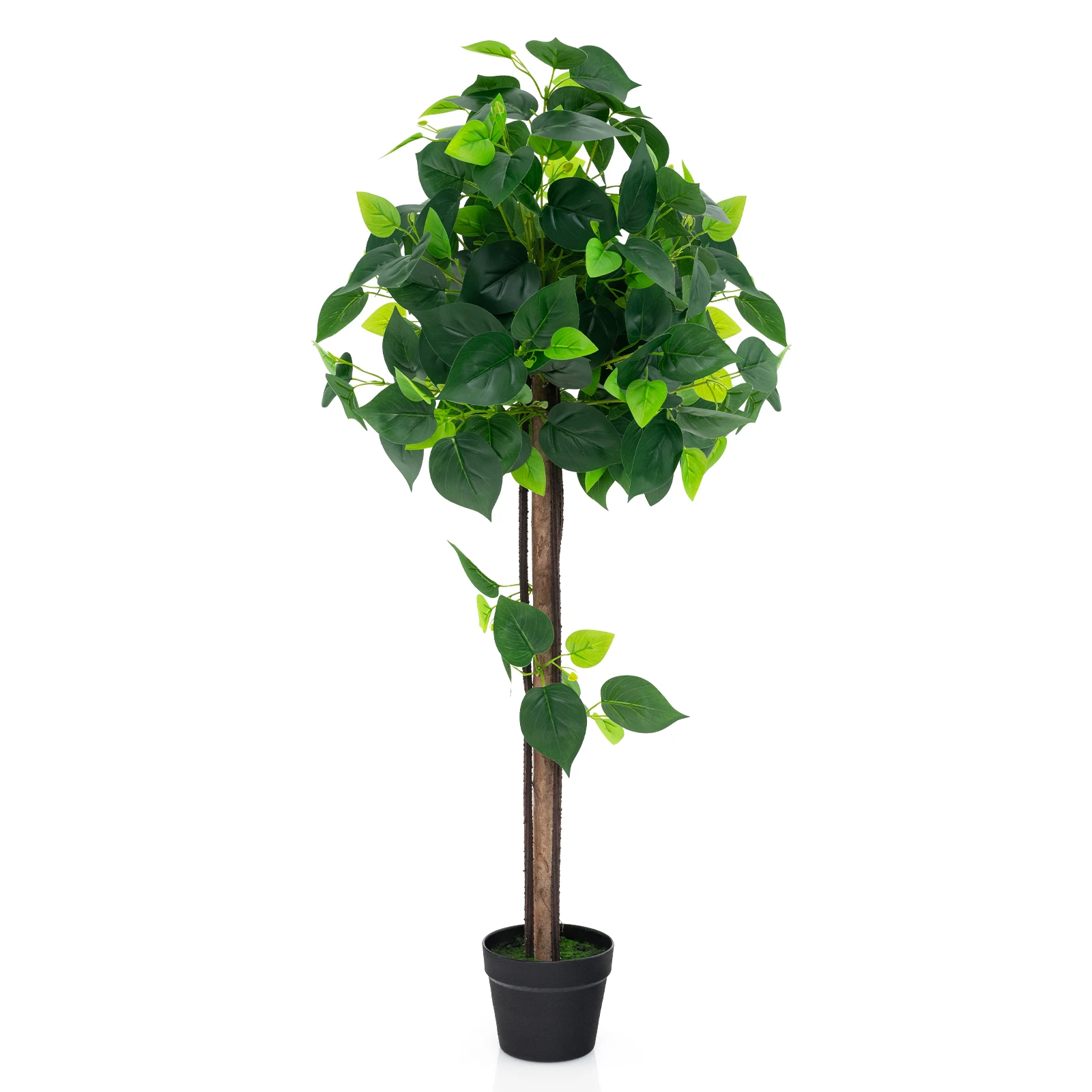 Art plant 114 cm Artificial plant Hydrangea tree green plants with realistic leaves & wood trunk artificial tree with pot