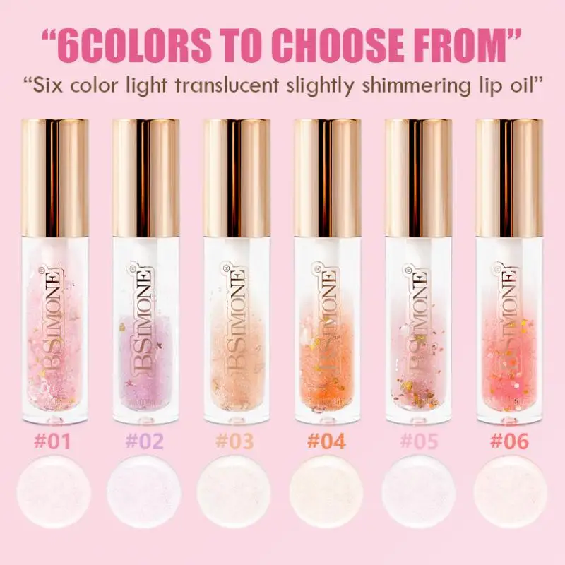 5.5ml Transparent Crystal Jelly Lipgloss Shiny Clear Mirror Moisturizing Lip Balm Glitter Liquid Lipstick Lip Oil Lip Tint