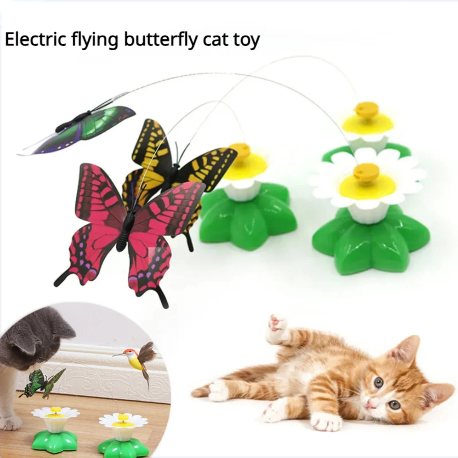 

High-Quality Premium Intelligent Interactive Rotating Flying Bird Cat Toy - Smart and Interactive Automatic Teaser Toy for Intel