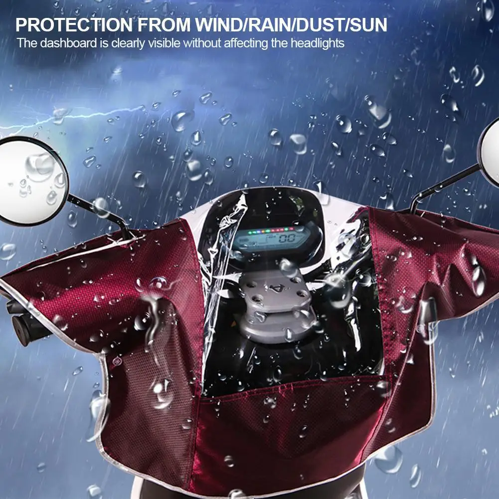 Cubierta Universal para lluvia para cabeza de vehículo eléctrico, mango de viento a prueba de polvo, cubierta para motocicleta, instrumento de Control Central, resistente al agua Pa J9K1