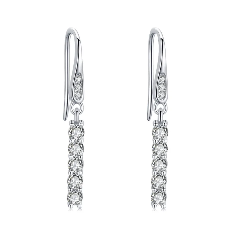 

Women's S925 Sterling Silver High-Grade Earrings with Diamond