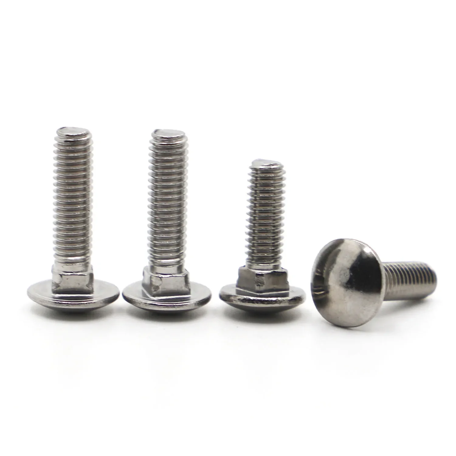 1-10pcs GB12 DIN603 304 Stainless Steel Truss Round Head Square Neck Carriage Screw Coach Bolt M4 M5 M6 M8 M10 M12