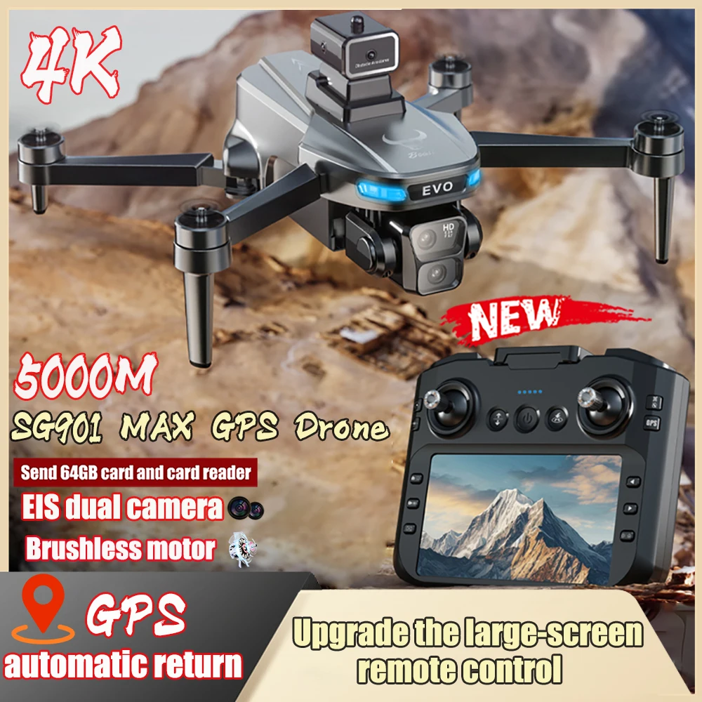 New SG901 MAX Drone Screen Send Memory Card 5G Image Transfer GPS 8K HD Camera Obstacle Avoidance Brushless Aerial FPV Dron 5KM