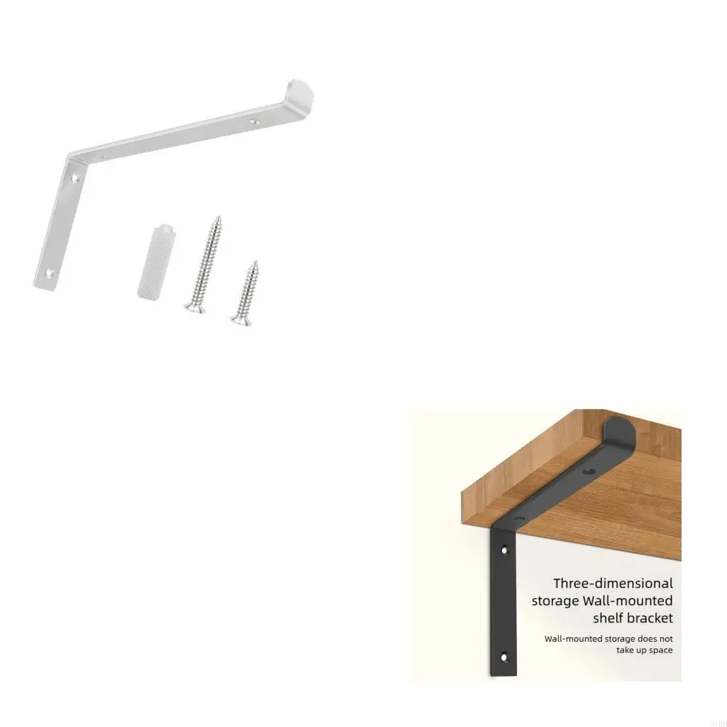 

90 Degree L Type Metal Shelf Brackets Rustproof Furniture Fixer for Home Storage