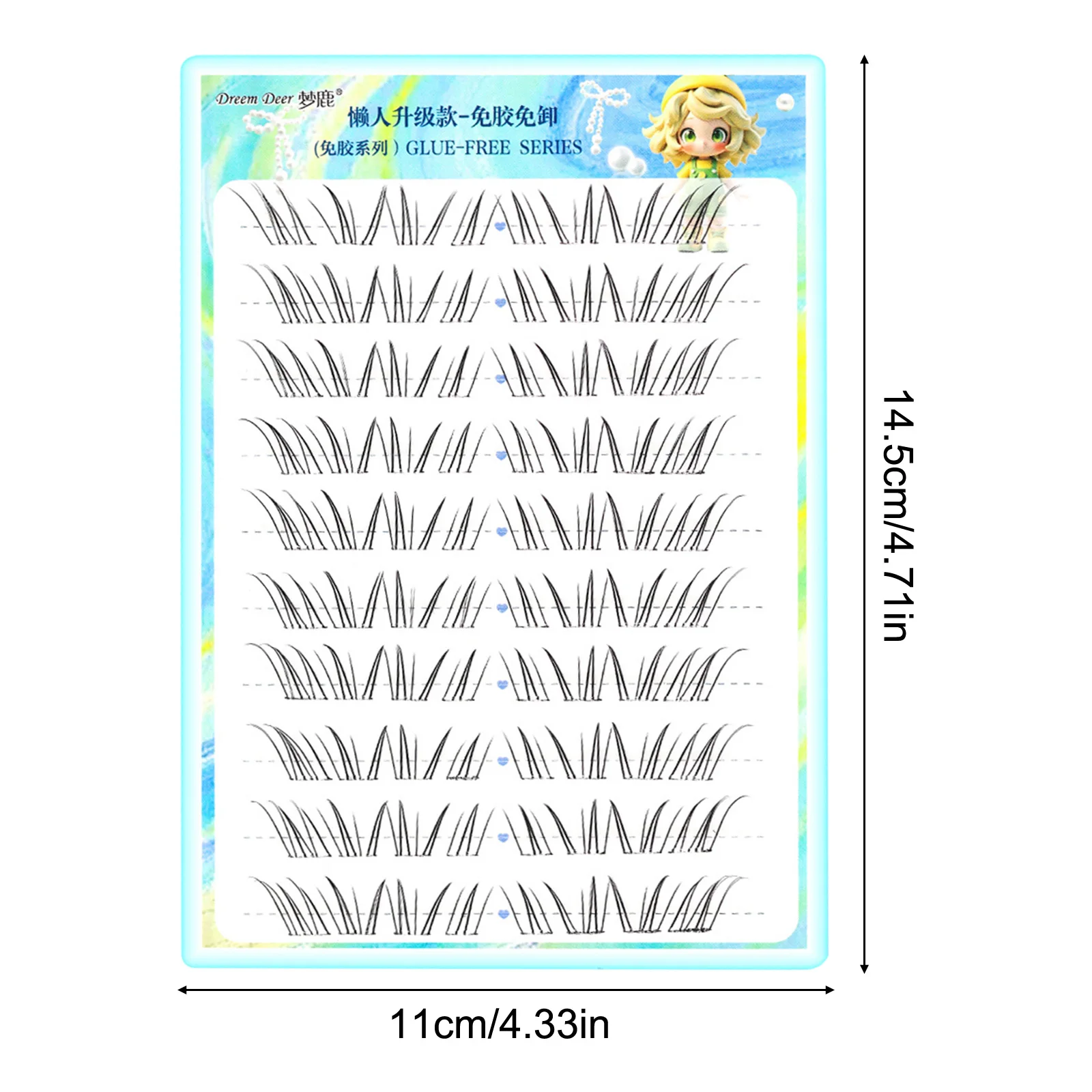 接着剤不要のつけまつげエクステンション、個別のクラスターまつげ、自然なフルルックを実現するソフトファイバーを使用、あらゆるメイクアップに最適