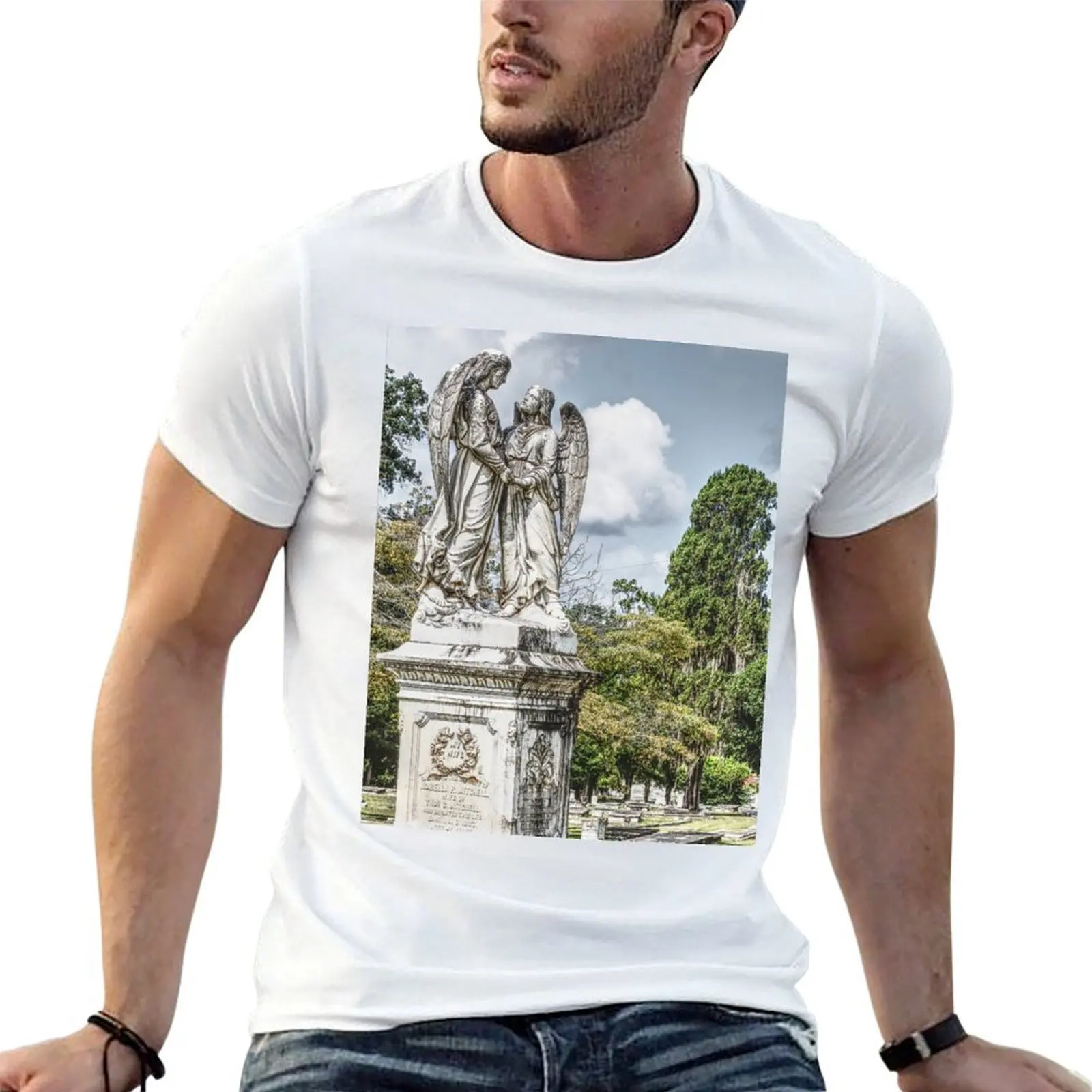 Angels standing watch over the souls of the dearly departed for all eternity T-Shirt