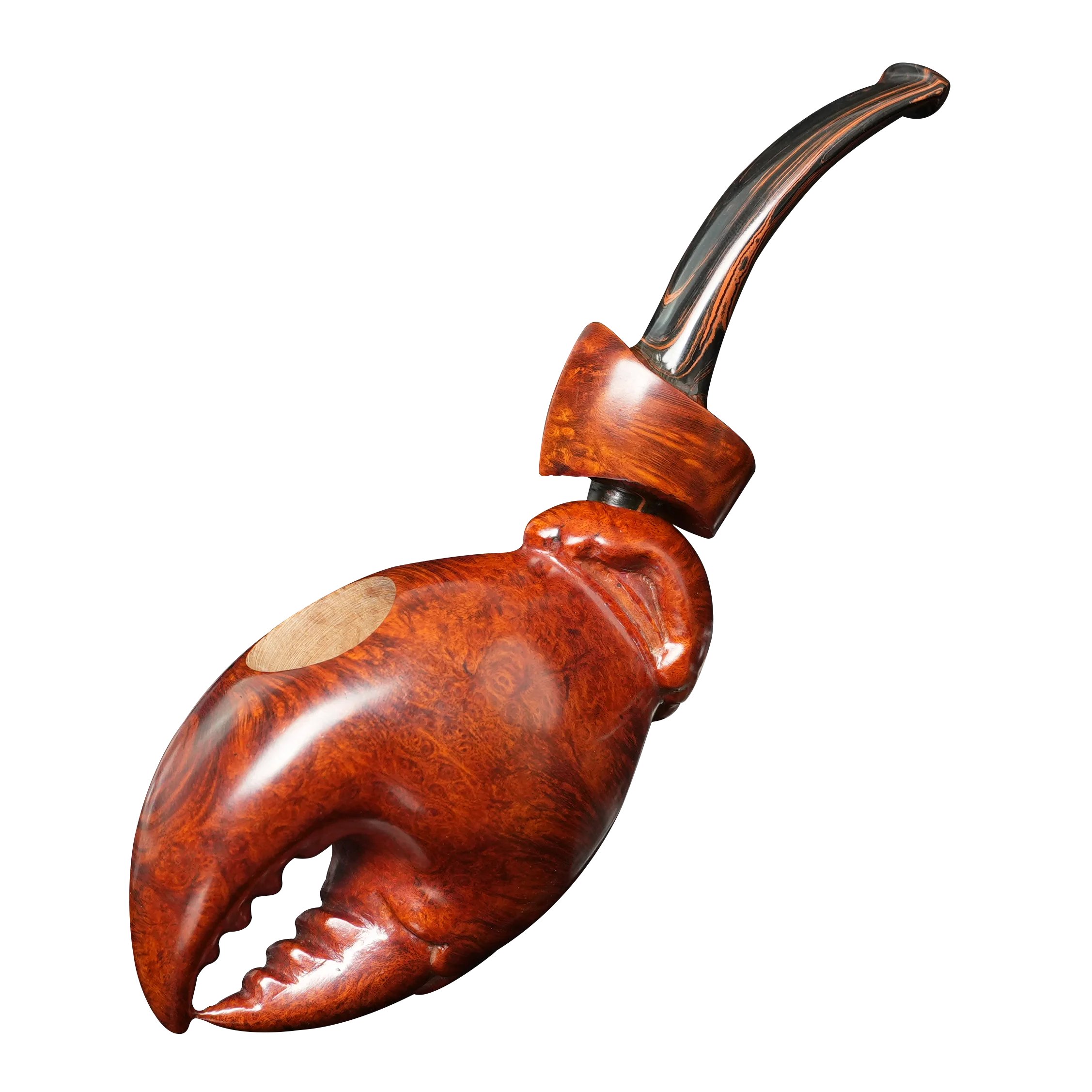 MUXIANG briar wood tobacco pipe hand-carved pipe father's day gift crab claw pipe vulcanized rubber pipe mouth