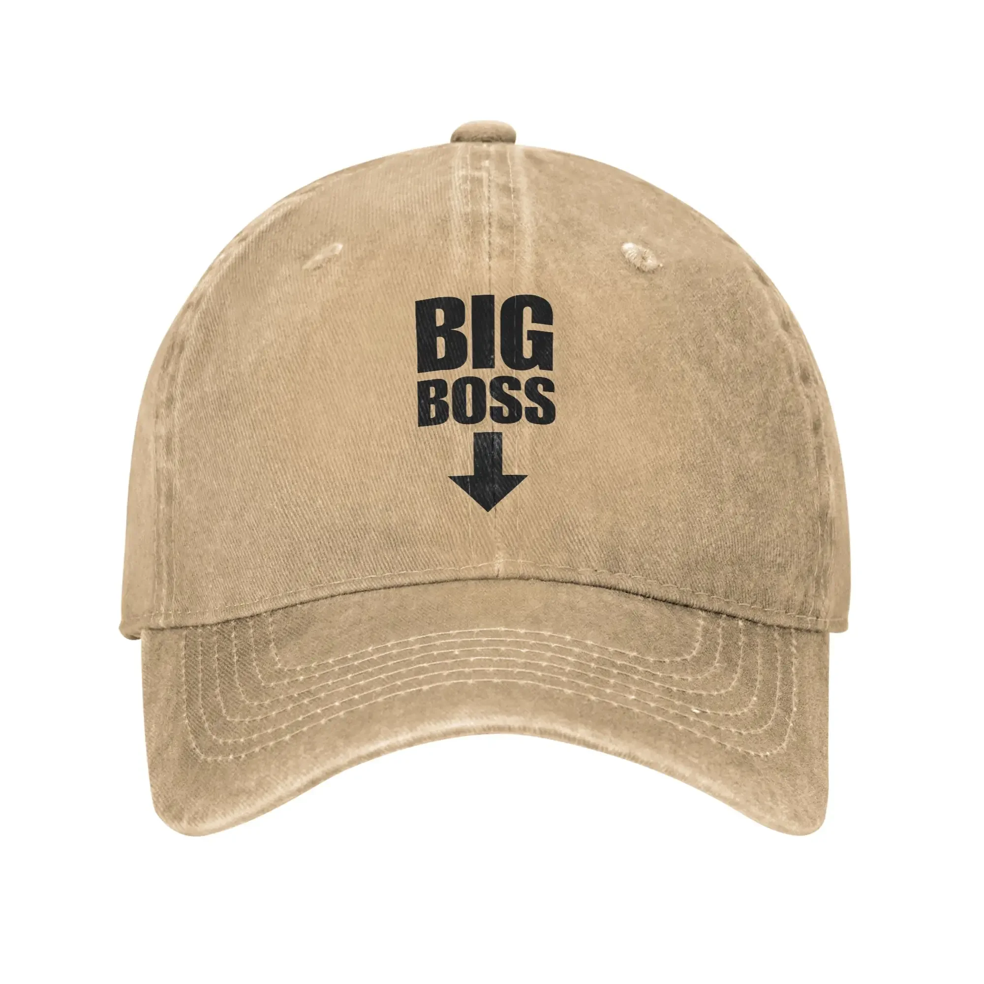 Adjustable Hat Summer Unisex Baseball Hats Big Boss With Arrow Pointing Down Denim Cap Casual Baseball Caps