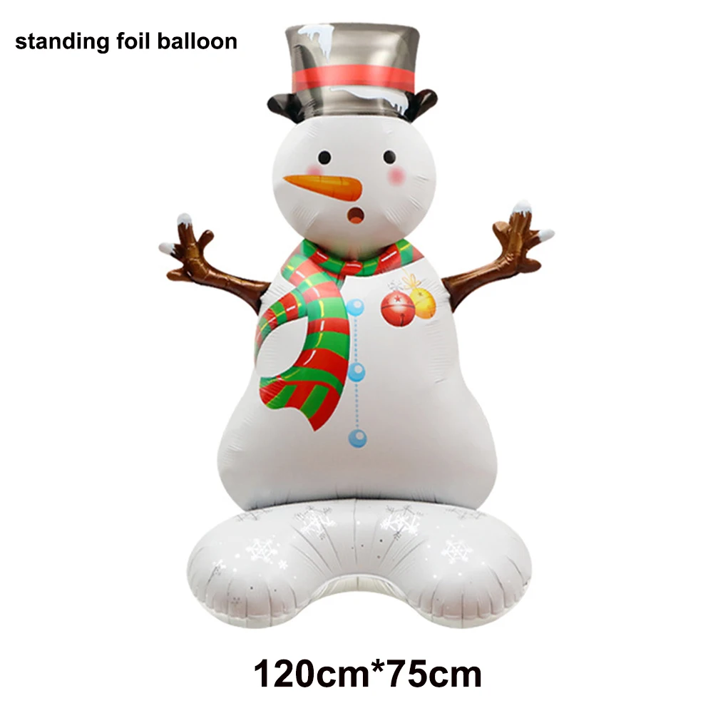 Świąteczne balony stojące Choinka Święty Mikołaj Bałwan Łoś Balony Świąteczny balon foliowy Xmas New Year Party Supplies