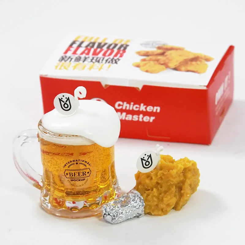 [ Beer ] Leg Aromatherapy Candle Bedroom Ornament With Handheld Gift For Best Friend's Birthday, Niche Korean Fried Chicken