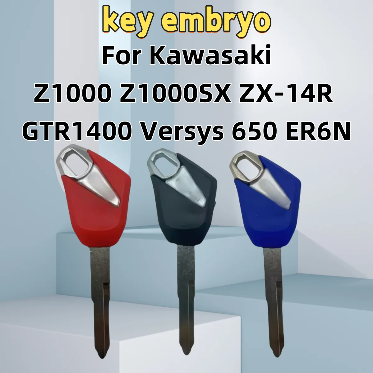 Embryo Blank Key Motorcycle Accessories Suitable For Kawasaki Z1000 Z1000SX ZX-14R GTR1400 Versys 650 ER6N Motorcycle Parts