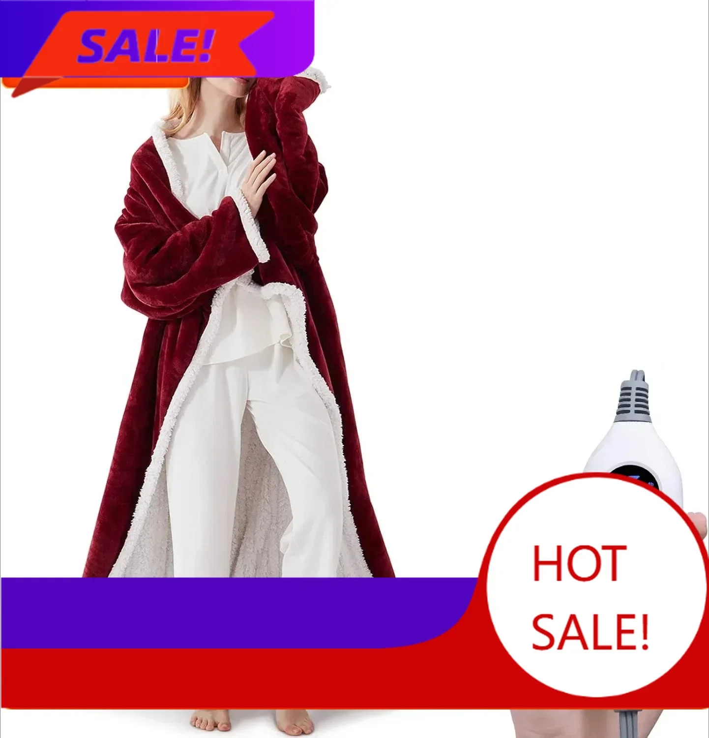 

Бестселлер: Электрические пледы-накидки, носимые одеяла с подогревом, 6 уровней нагрева и настройка времени работы от 2 до 10 часов, 50*