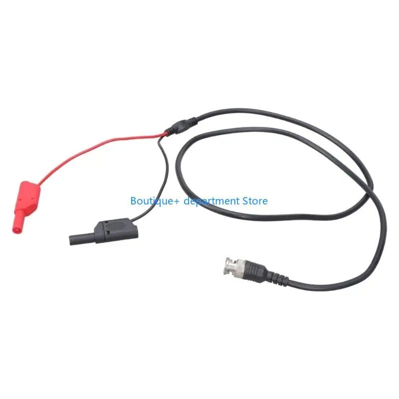 E1PD Stackable Banana Plugs Test Leads with BNC Male Connector for Oscilloscopes & Video Surveillances Lab Equipment Testing