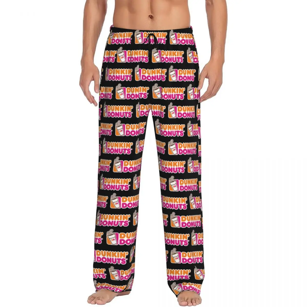 

Custom Dunkin Donuts Pajama Pants Men Sleepwear Sleep Lounge Bottoms with Pockets