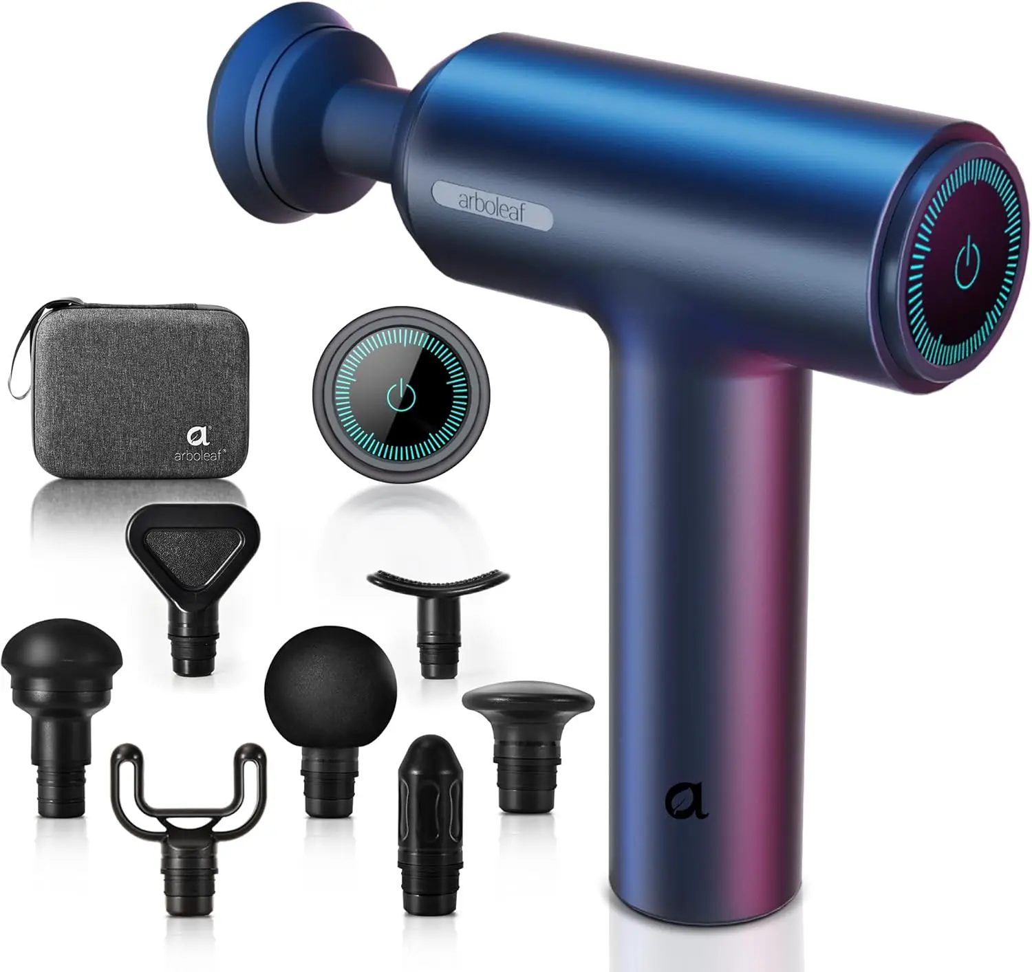 

Массажный пистолет для глубоких тканей, 6 скоростей, ручной перкуссионный массажер для мышц с дорожным чехлом для снятия боли в спине, плечах и уставших мышцах