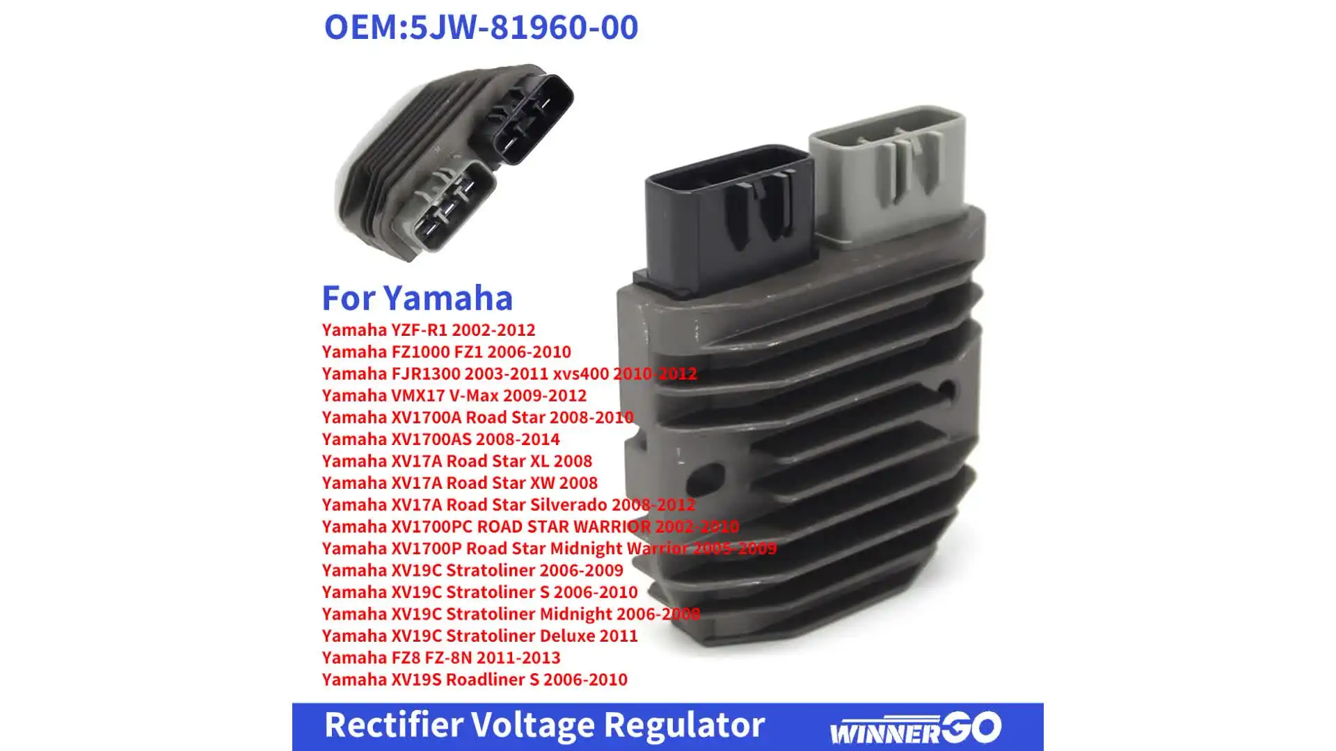 OEM:5JW-81960-00 Motorcycle 12V Voltage Regulator Rectifier Parts