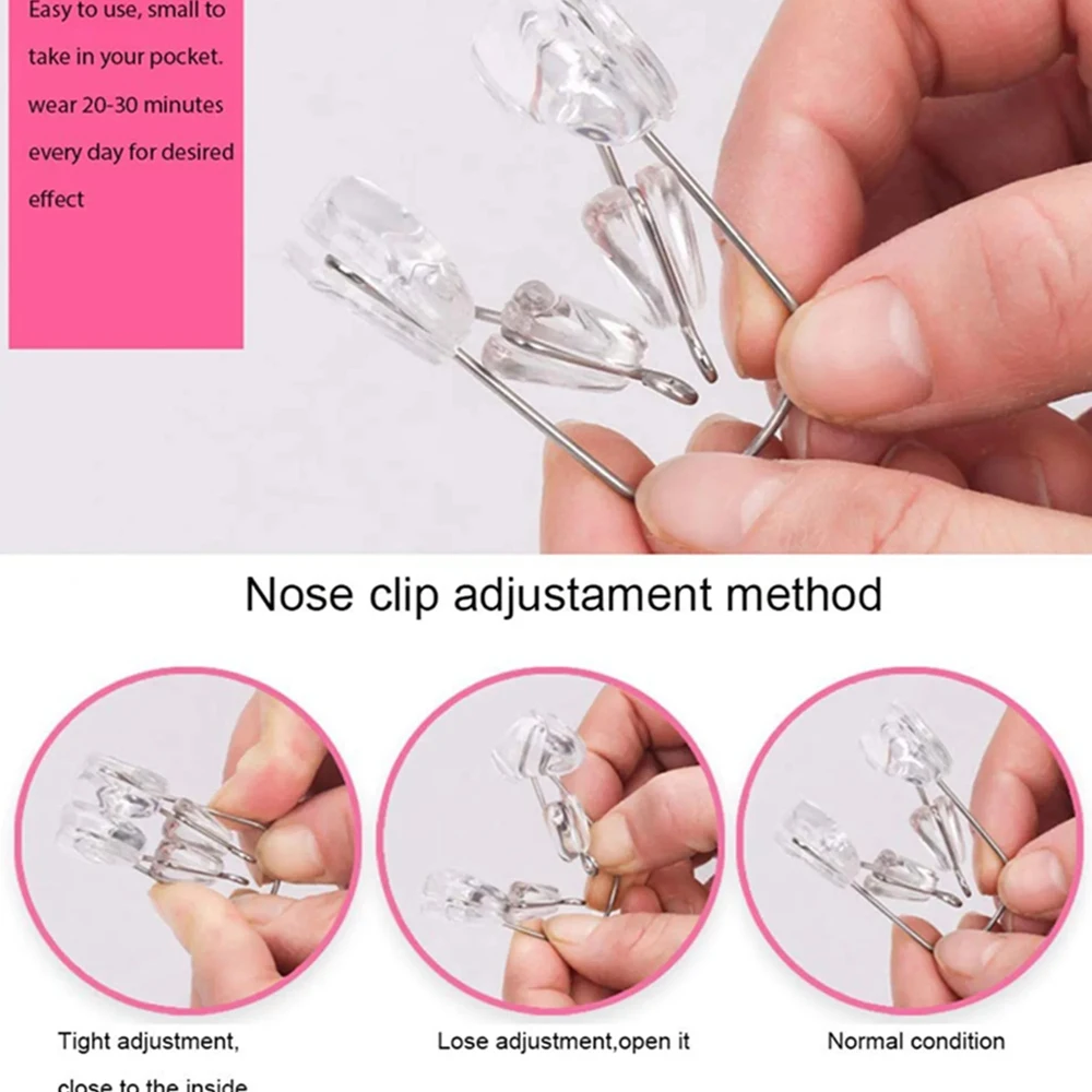 Silicone Nose Shaper Clip Nose Up Lifter Nose Job Without Surgery Nose Corrector Straightener Device Pain-Free for Wide Noses