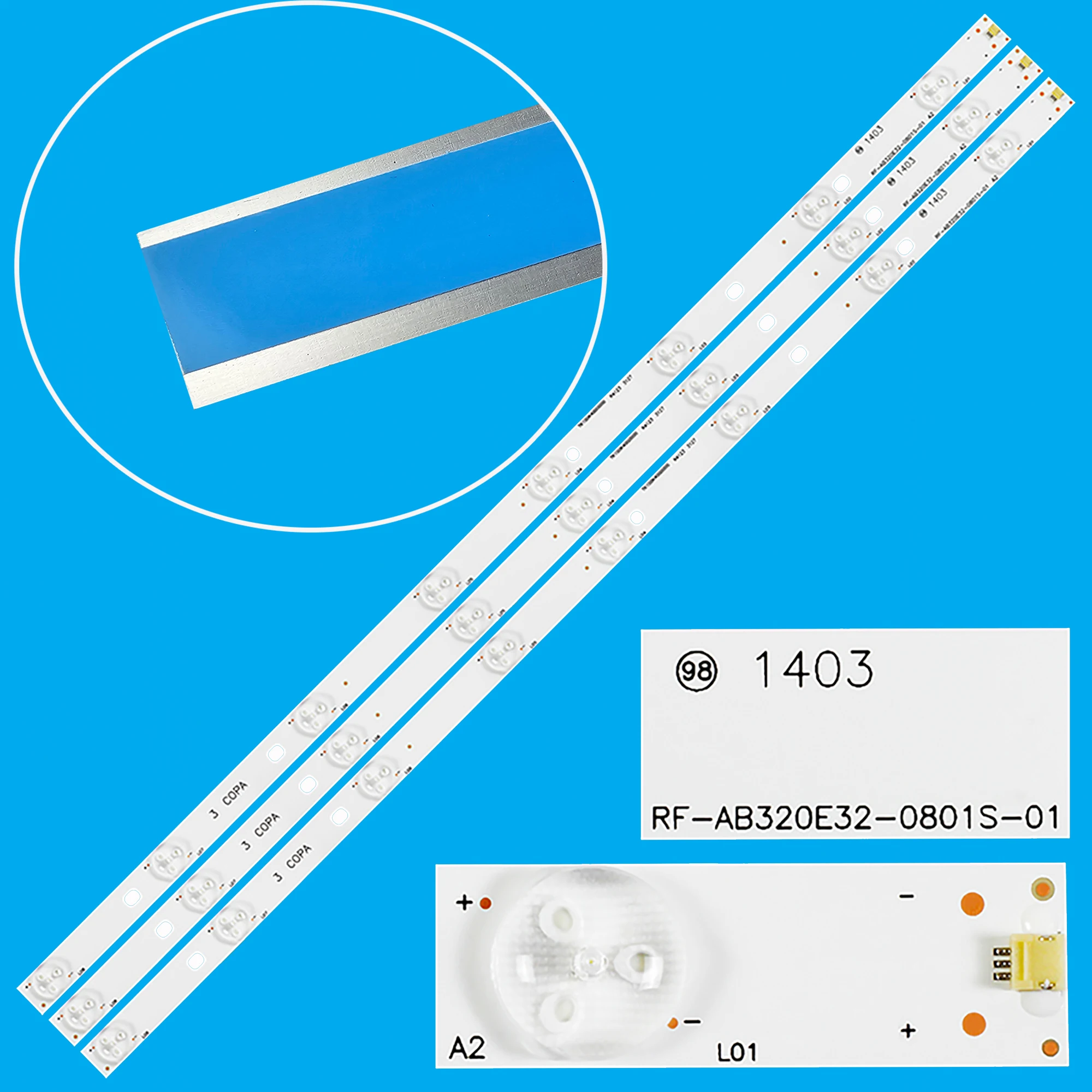 10 Kit TV LED Backlight LED Backlight FOR C320X15-E6-H H32B7000C RF-AB320E32-0801S-01 A2 LB-C320X14-E2-P-G1-RF2