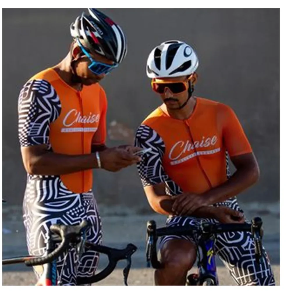 2022 Chaise Cycling Jersey Skinsuit Man Triathlon Suit Ropa Ciclismo Short Sleeve MTB Race Speedsuit Pro Team Road Bike Jumpsuit view 2