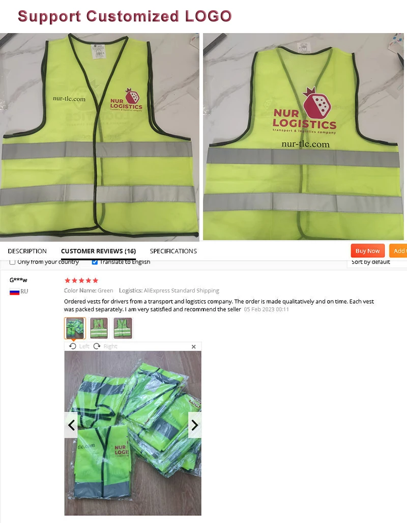 KAWOSEN Highlight Reflective Night Work Security Running Cycling Safety Reflective Vest High Visibility Reflective Safety Jacket