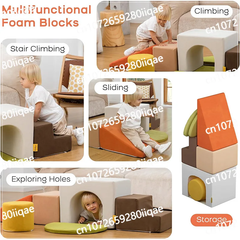 Modular play sofa foam sofa block 7-piece set puzzle large building block combination