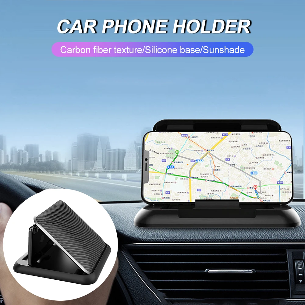

Car Phone Holder Universal Dashboard Phone Mount For Car Anti-Slip Mat Silicone Suction Pad Adjustable Support For 3.5-7 Inch