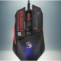 Bloody V8M Max Mini Gaming Mouse Wired Driverless BC3332-A 12000CPI RGB 4 Level LOD AFC Strike Tech 2Khz  4M EEPROM for FPS Game
