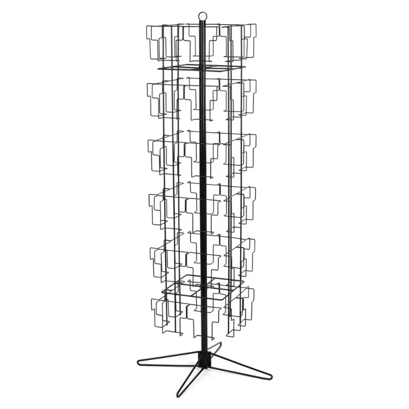Rotating Floor Metal Pocket Post, Stand Rack, Cartão, Display CD, Calendário, Revista