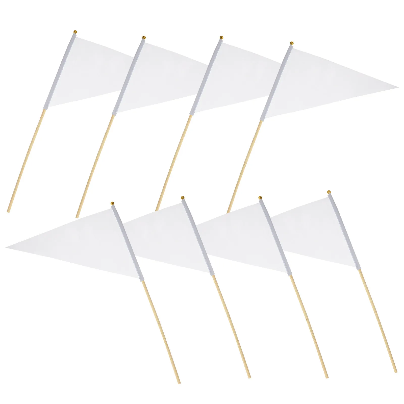 8Pcs Garden Lawn Marker Flags Bamboo Shaft Polyester Flag Bright Colors for Sprinkler System Irrigation Yard Dog Poop Marking